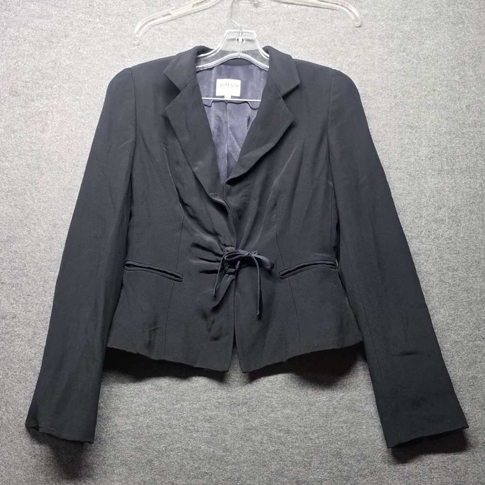 Armani Collezioni Women's Black Blazer Jacket Size 6 Made in Italy